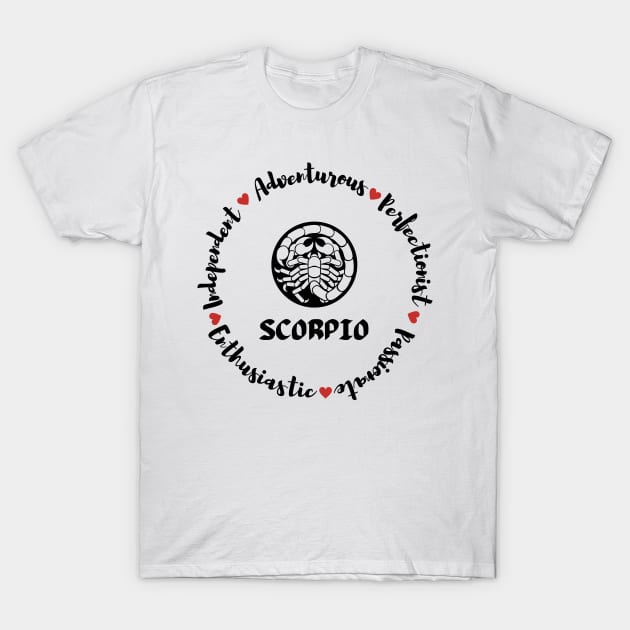 Scorpio 🦂 ♏ Zodiac Sign Astrology T-Shirt by Bro Aesthetics